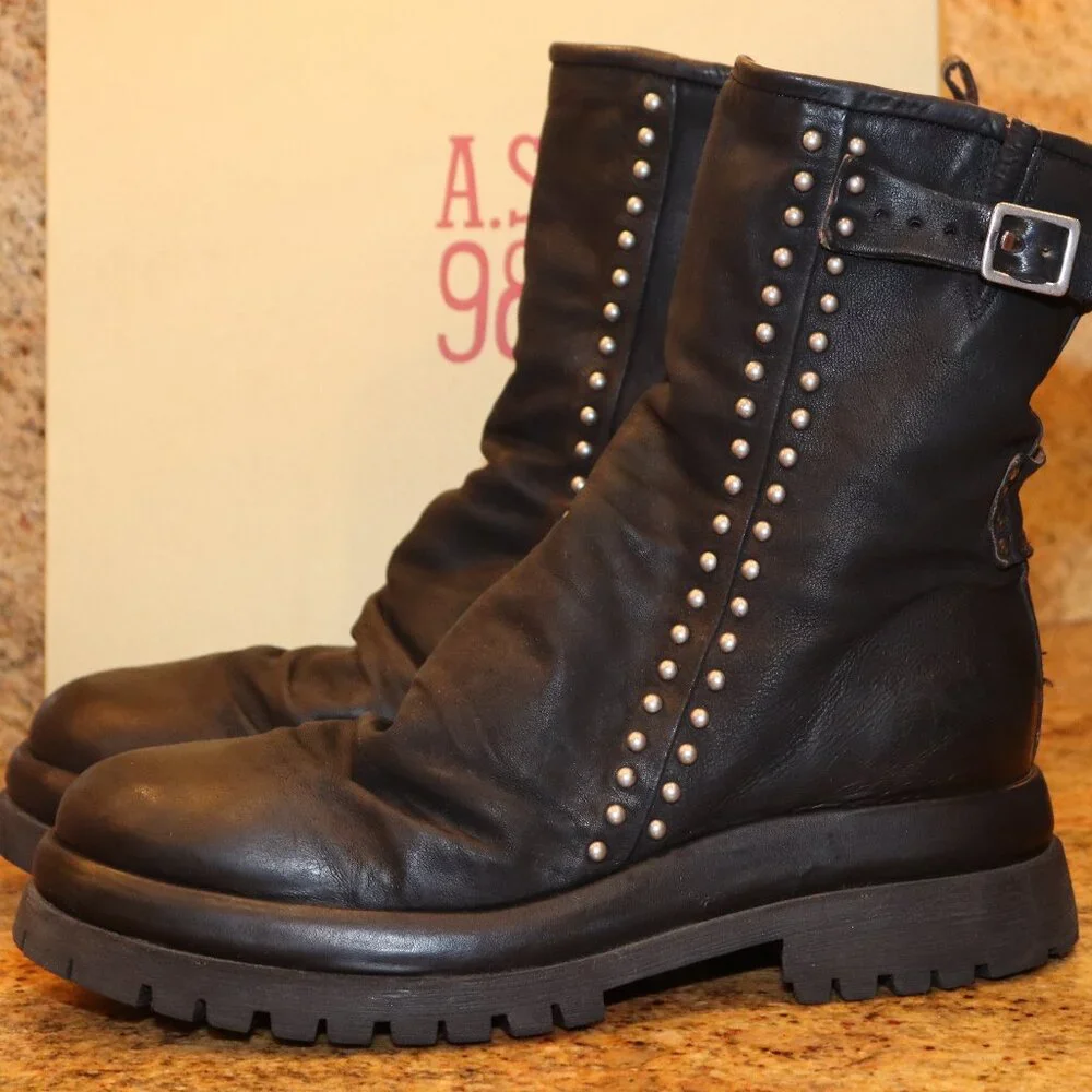 AS98 Duke Boots Size 41 Black - Picture 1 of 12